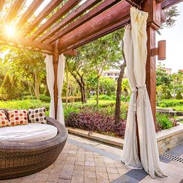 Natural Cotton Curtain Tiebacks - Farmhouse Style Set of 4