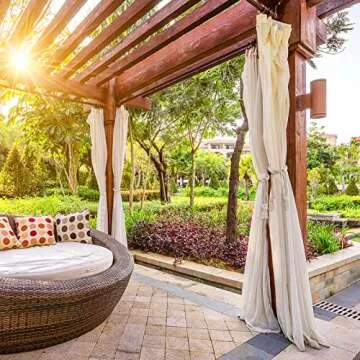 Natural Cotton Curtain Tiebacks - Farmhouse Style Set of 4