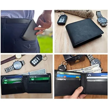 Custom Leather Wallet for Men - RFID Blocking & Gift Box
