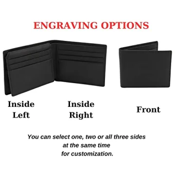 Custom Leather Wallet for Men - RFID Blocking & Gift Box