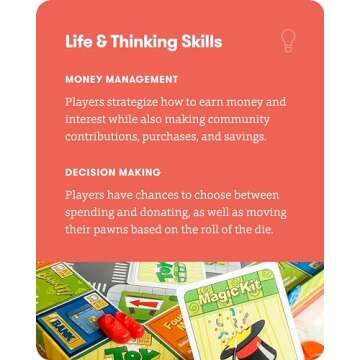 SimplyFun BankIt! - Money Game for Kids - Learn to Save, Spend, Donate, Earn Bank Interest and More - Game for Kids Ages 8 and Up, 1 to 4 Players