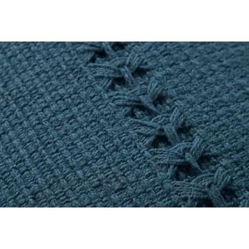 Loloi Chris Loves Julia Harvey Collection PCJ0018 Blue 12'' x 27'' Cover w/Down Pillow