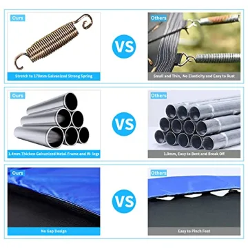 Jump Into Fun 16ft Trampoline with Safety Features & Accessories