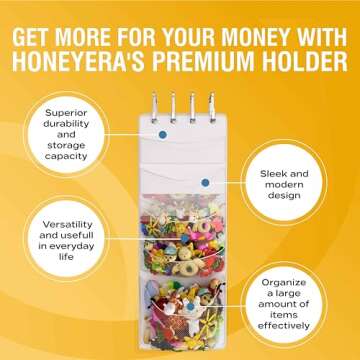 The Original 5-Pocket Over the Door Stuffed Animal Storage Organizer, Perfect for Bedroom Decor, Net, Toy, Barbie, Hanging, Pet, Animals, Holder, Ideas, Stuffie, Stuffed Animal Hammock