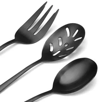 Matte Black Serving Set Elegant 5-Piece Hostess Set