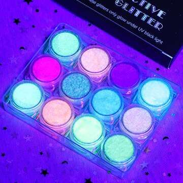 Latibell Body Face Glitter Gel - UV Reactive Makeup