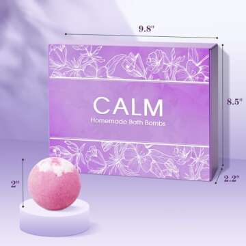 CalmNFiz 20PCS Bath Bombs for Women Presents Set Natural Wonderful Fizz Effect Bath Bomb with Shea Butter & Essential Oils, Bubble Bath Amazing Presents for Her/Him, Wife, Girlfriend, Mother