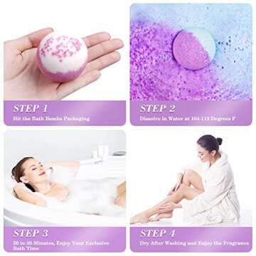 CalmNFiz 20PCS Bath Bombs for Women Presents Set Natural Wonderful Fizz Effect Bath Bomb with Shea Butter & Essential Oils, Bubble Bath Amazing Presents for Her/Him, Wife, Girlfriend, Mother