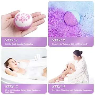 CalmNFiz 20PCS Bath Bombs for Women Presents Set Natural Wonderful Fizz Effect Bath Bomb with Shea Butter & Essential Oils, Bubble Bath Amazing Presents for Her/Him, Wife, Girlfriend, Mother
