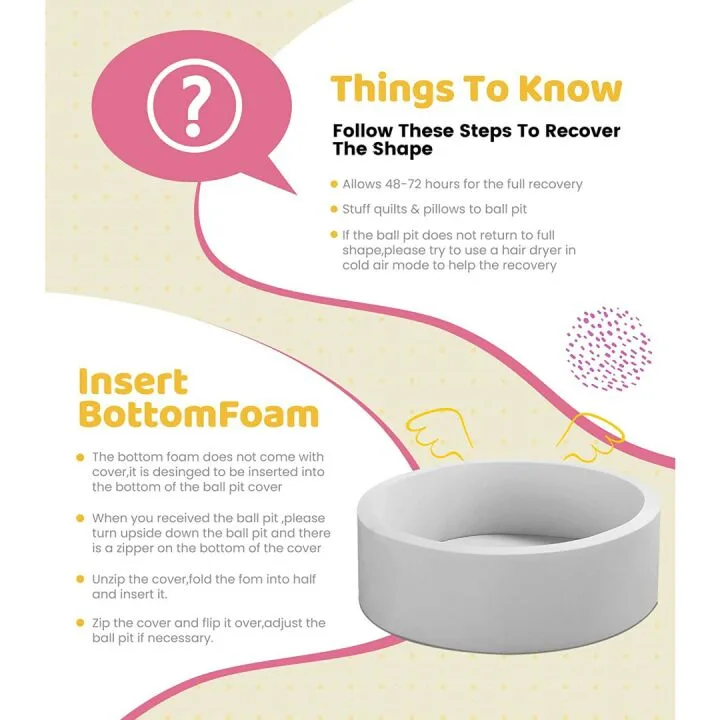 HOFISH Foam Ball Pit for Children and Toddlers