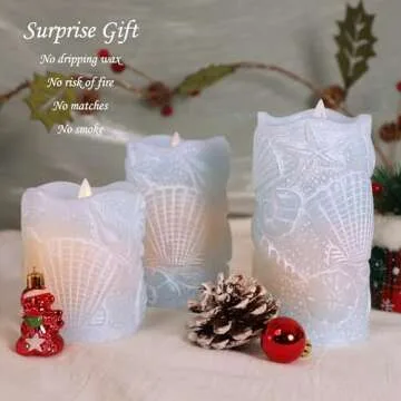 Silverstro Ocean Flameless Candles with Remote Control