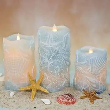 Silverstro Ocean Flameless Candles with Remote Control