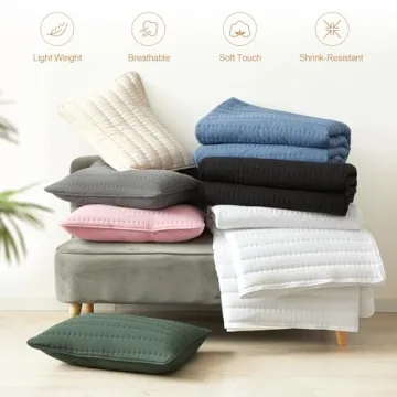 HiSnug Cream King Size Quilt Bedding Set for All Seasons