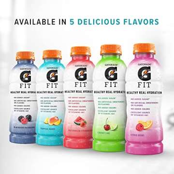 Gatorade Fit Electrolyte Beverage, Healthy Real Hydration, Four Flavor Variety Pack, 16.9.Fl oz Bottles (Pack of 12)