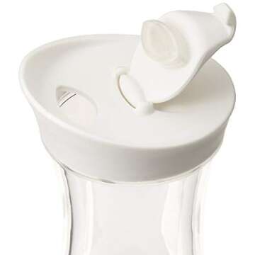 2 Pack - Large White (clear) Plastic Carafe Pitcher -Acrylic -BPA Free -57 oz.(1.7 LT.) - Durable - ...