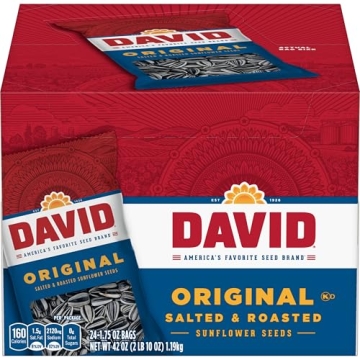 David's Original Sunflower Seeds 24 Pack Healthy Snack