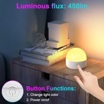 SCOPOW RGB Rechargeable Light Bulb with Remote Control