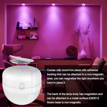 SCOPOW RGB Rechargeable Light Bulb with Remote Control