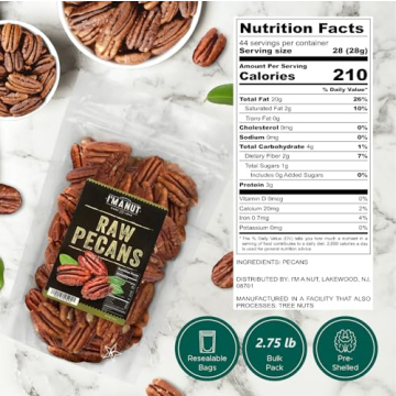 Premium Raw Pecan Halves - American Grown, Non-GMO