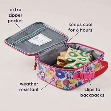 Highlights Rainbow Unicorn Backpack Set for Kids with Backpack, Lunch Box, Water Bottle and Pencil Case for Boys and Girls, Elementary School Kids, Ages 5-9