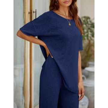 Tankaneo Women's 2 Piece Lounge Set for Travel and Style