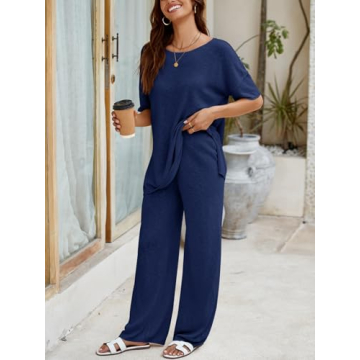 Tankaneo Women's 2 Piece Lounge Set for Travel and Style
