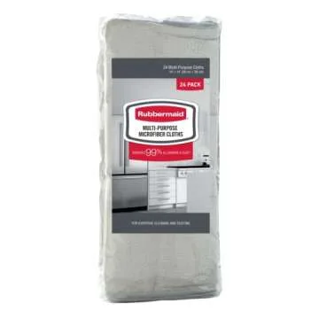Rubbermaid Microfiber Cloth Towels, 24 Pack, 14"x14", Non-Scratch, Reusable/Washable for Cleaning/Wi...