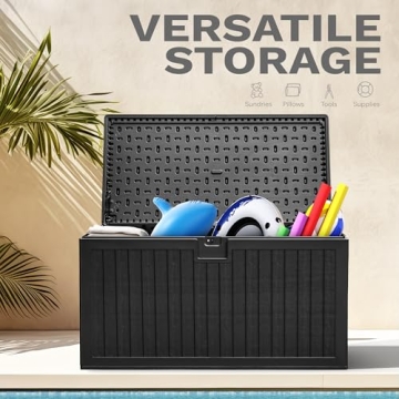 Sturdy DWVO 230 Gallon Outdoor Storage Box with Divider