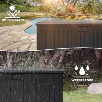 Sturdy DWVO 230 Gallon Outdoor Storage Box with Divider