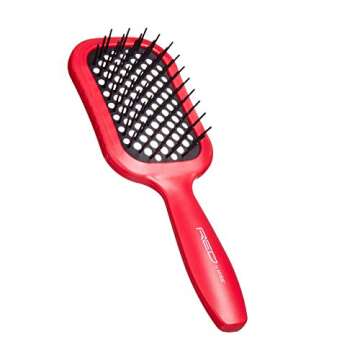 RED by Kiss Dry Vent Heat-Resistant Hair Brush, Detangling Fast Blow Drying for Wet Dry Curly Thick Straight Hair, Vented Detangler for Women Men Children Kids