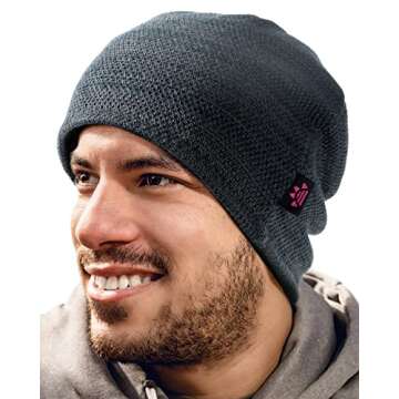 Lvaiz Warm Reversible Winter Beanie for Men & Women