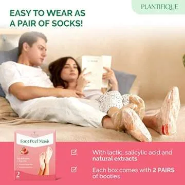 PLANTIFIQUE Foot Peel Mask | Baby Soft Feet At Home