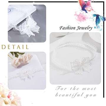 Elegant Zeshimb Wedding Garters with Lace and Pearls