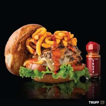 TRUFF Hotter Sauce 4-Pack Mini Set, Portable Travel Bottles of Gourmet Hot Sauce, Black Truffle and Chili Peppers, Gift Idea for the Hot Sauce Fans, An Ultra Unique Flavor Experience (1.5 oz, 4 count)