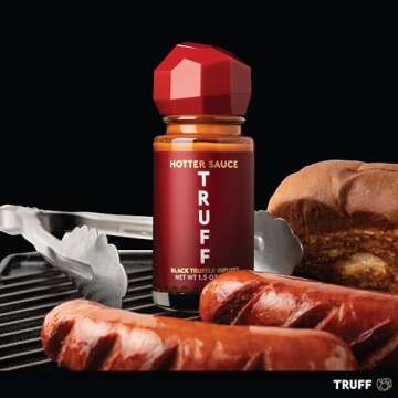 TRUFF Hotter Sauce 4-Pack Mini Set, Portable Travel Bottles of Gourmet Hot Sauce, Black Truffle and Chili Peppers, Gift Idea for the Hot Sauce Fans, An Ultra Unique Flavor Experience (1.5 oz, 4 count)
