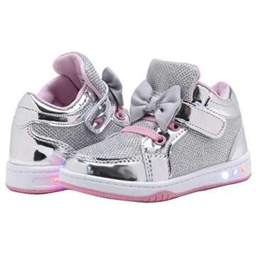 YILAN Toddler Glitter Shoes with Cute Bowknot