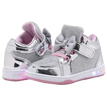 YILAN Toddler Glitter Shoes with Cute Bowknot
