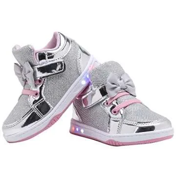 YILAN Toddler Glitter Shoes with Cute Bowknot