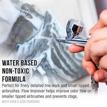 U.S. Art Supply Airbrush Flow Improver, 8-Ounce Bottle - Additive to Improve Acrylic Paint Flow, Reduce Clogs, Paint Wetting, Dry Needle Tips, Spraying Performance, Thinner - Artist, Hobbyist Tool