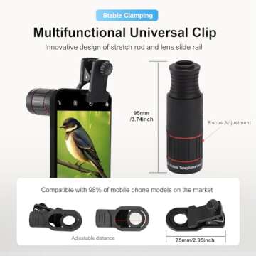32X Telephoto Lens for iPhone and Android Smartphones