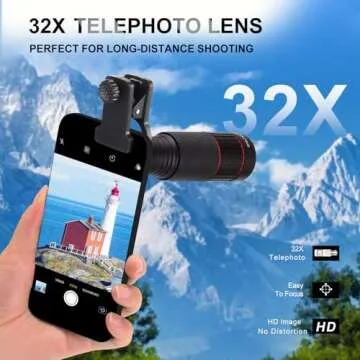 32X Telephoto Lens for iPhone and Android Smartphones