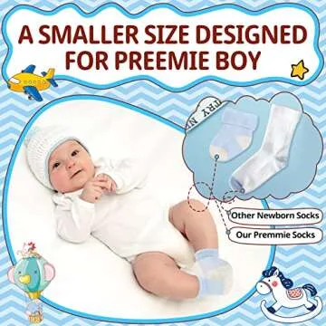 Janmercy Preemie Socks - 20 Pairs for Newborn Comfort