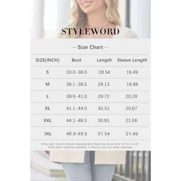 STYLEWORD Women's Fashion Cardigan Sweater Lightweight Open Front Long Casual Beach Kimonos Outfits with Pockets