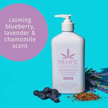 Blueberry Lavender Herbal Moisturizer, 17oz for Relaxation