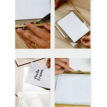 Leoyoubei Floating Glass Frame 4x4 Photo Display