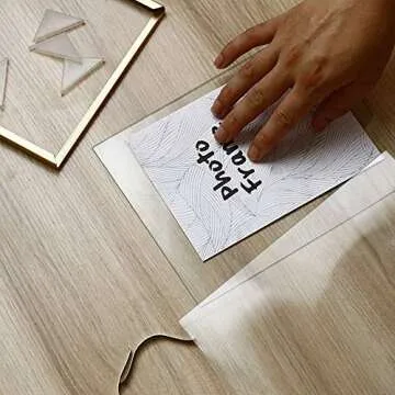 Leoyoubei Floating Glass Frame 4x4 Photo Display