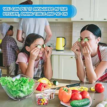 Patelai 4 Pieces Sugar Bowl Acrylic Clear Sugar Bowl with Lid and Salt Spoon Storage Jar with Airtight Lid for Salt, Tea, Spices, Herbs, Condiments(7.1 oz)