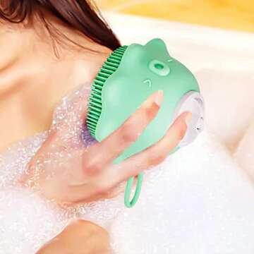 LRVEZSY Silicone Body Scrubber for Kids - Travel Loofah