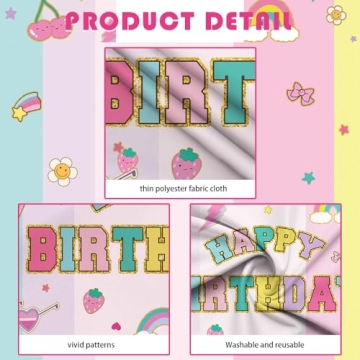 Colorful MEHOFOND 7x5ft Birthday Backdrop for Parties