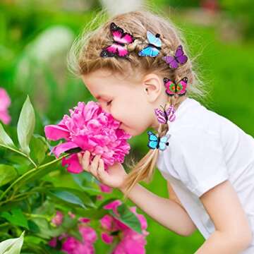 Boao 36 Pieces Butterfly Hair Clips Baby Girl Toddler Halloween Butterfly Clips Colorful Butterfly Barrettes 3D Wedding Hair Clips for Bridal Women Party Favors (Style 3)